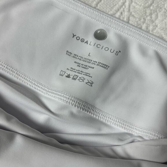 NWT Yogalicious White Set Size Large - Picture 7 of 8